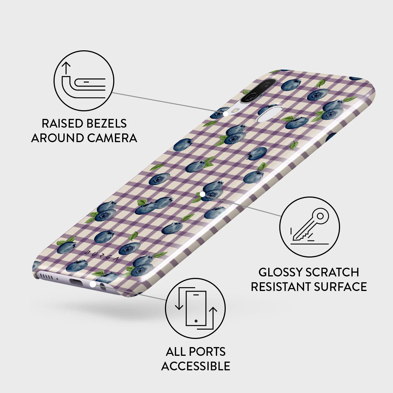 Blueberry Muffin - Samsung Galaxy A40 Case - Image 3
