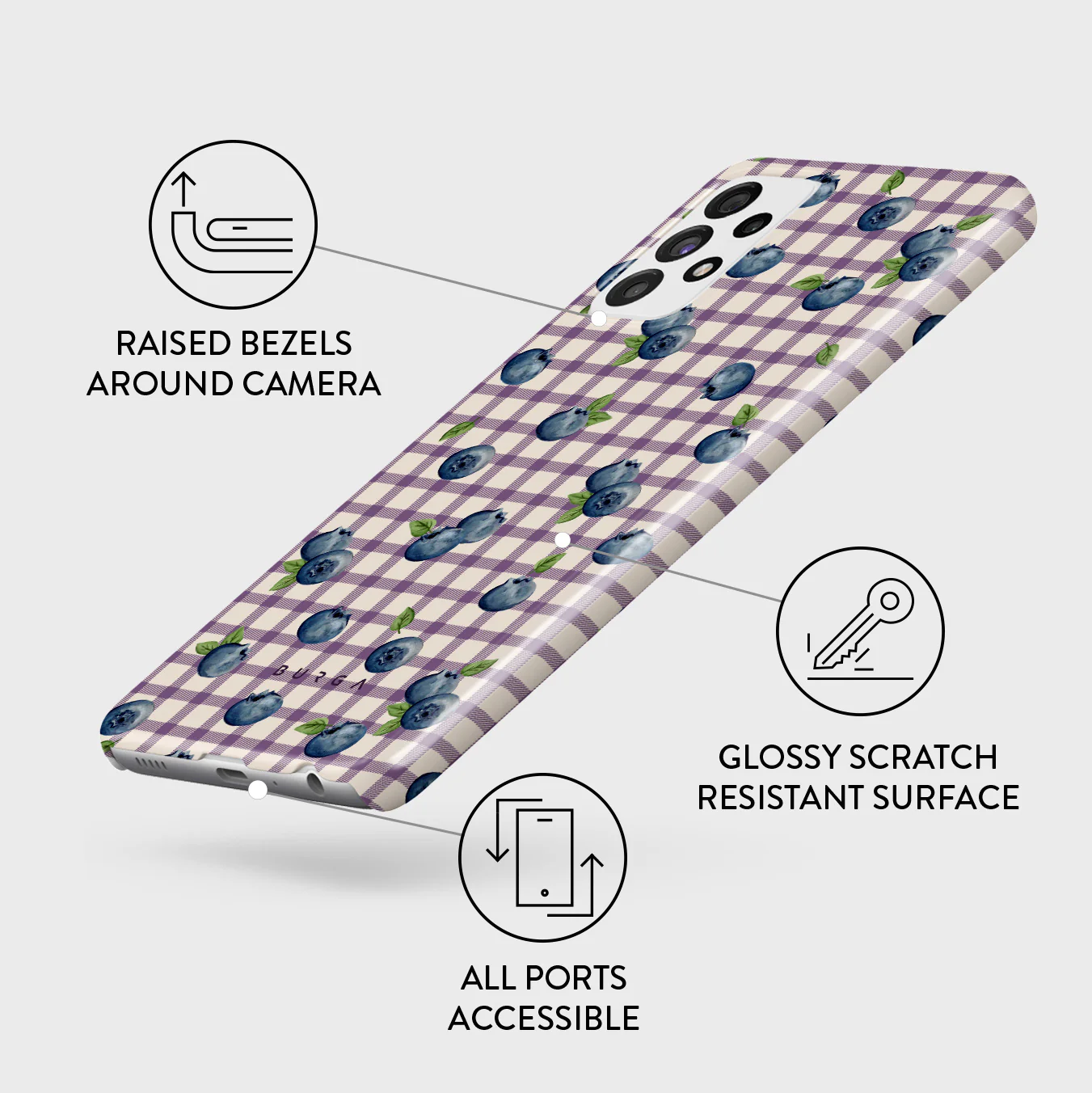 Blueberry Muffin - Samsung Galaxy A72 4G / 5G Case - Image 3