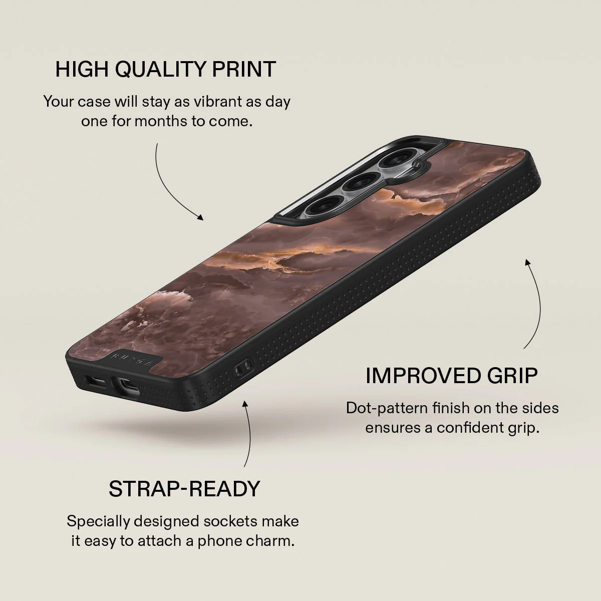 Fire Wood - Brown Marble Samsung Galaxy S26 Case - Image 16