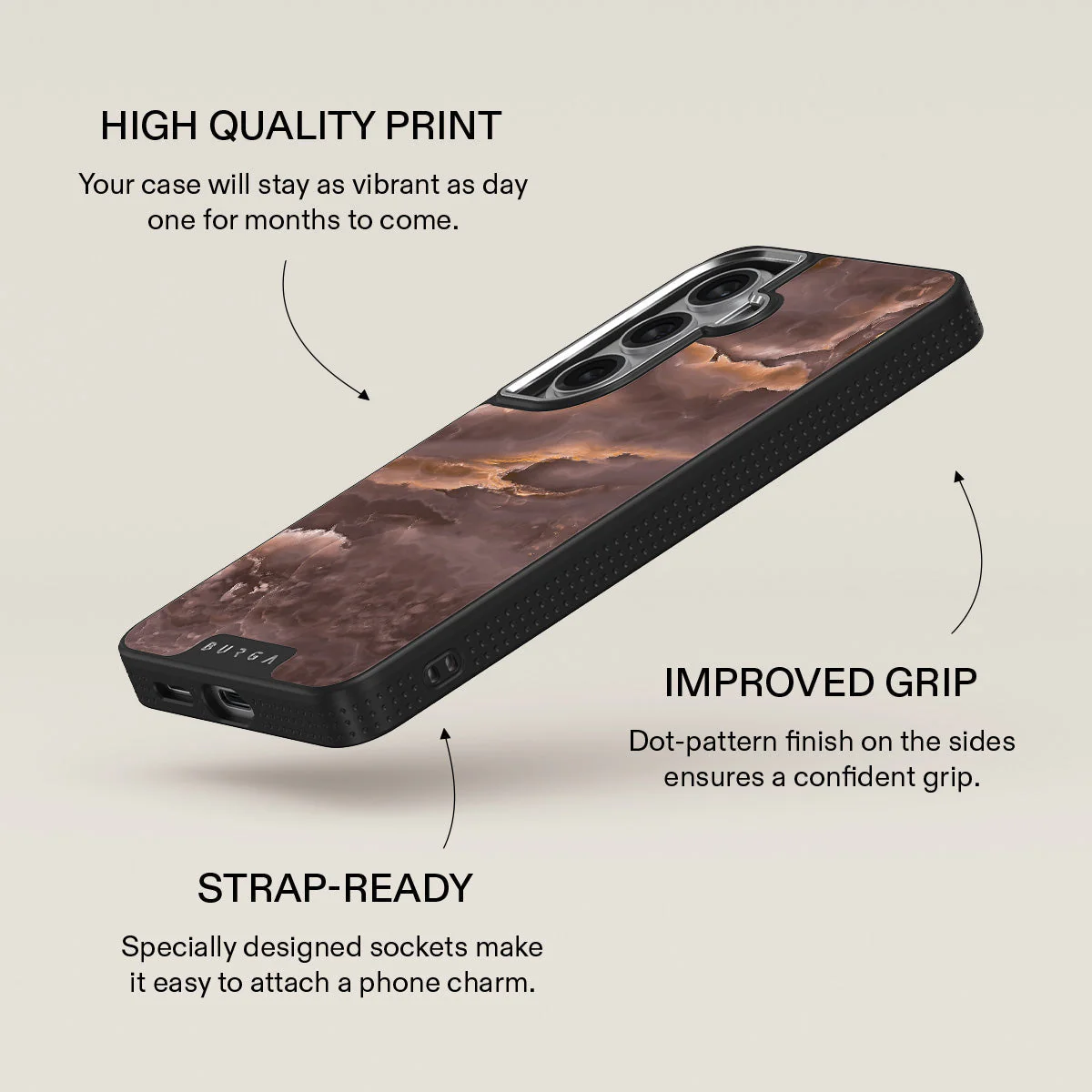 Fire Wood - Brown Marble Samsung Galaxy S26 Case - Image 23