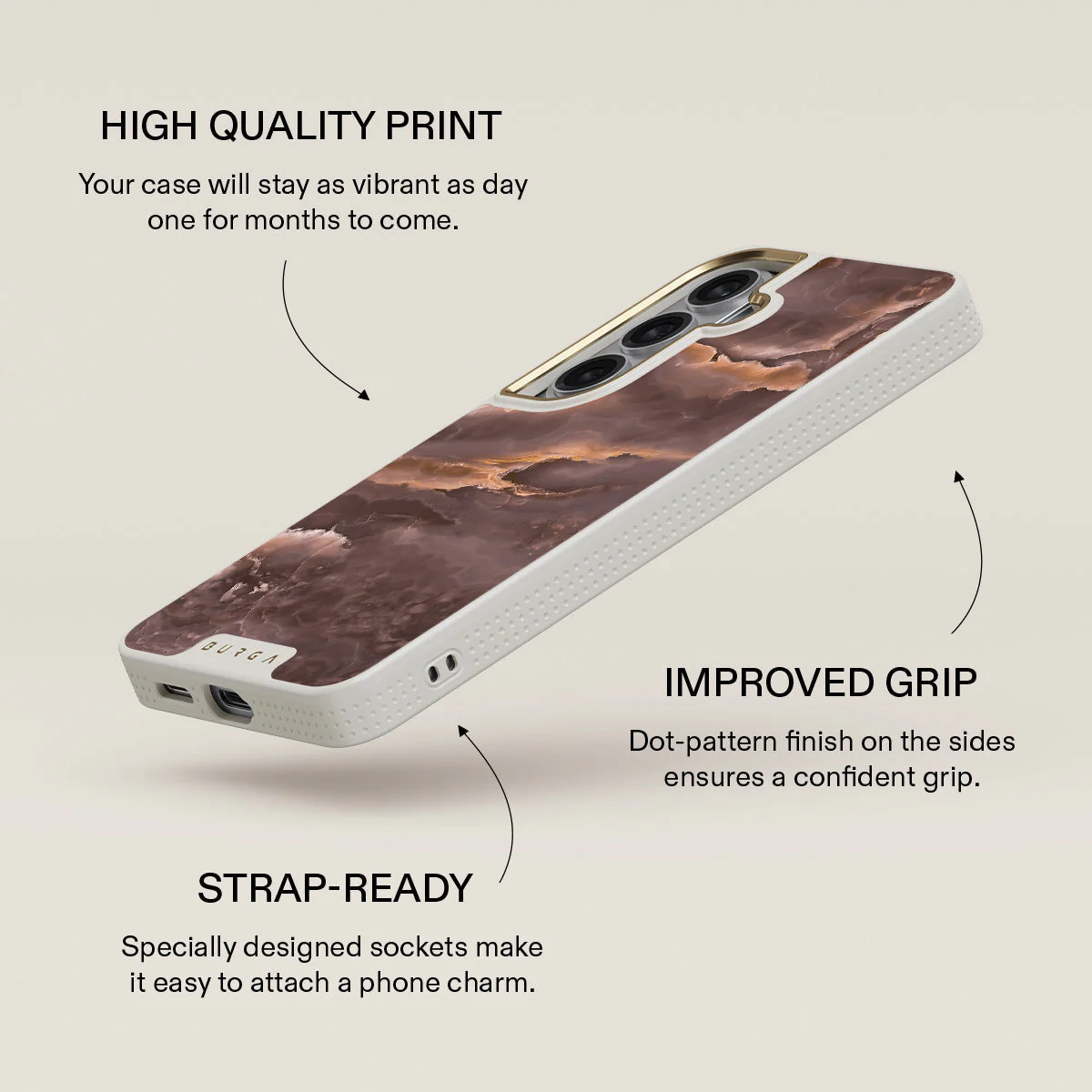 Fire Wood - Brown Marble Samsung Galaxy S26 Case - Image 30