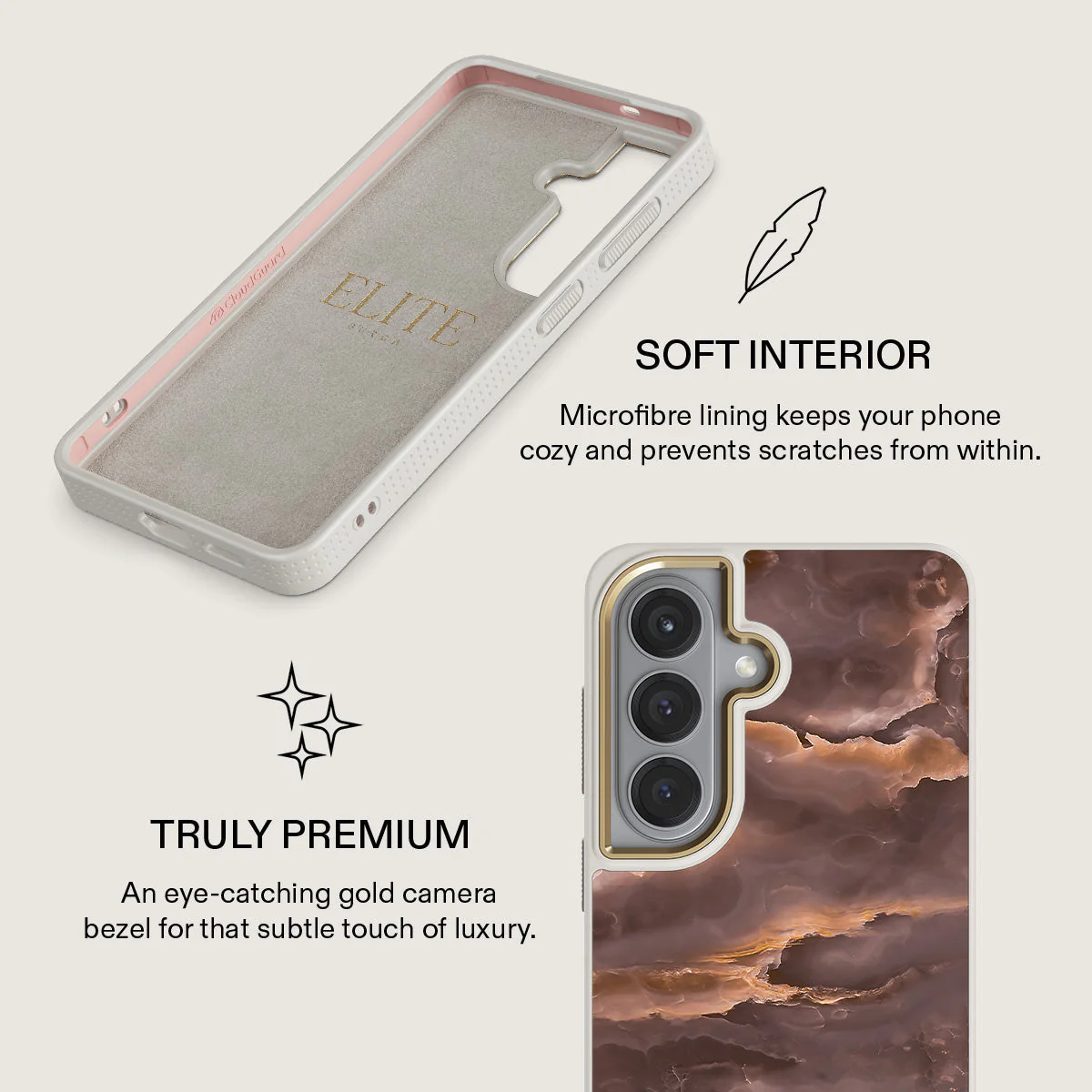 Fire Wood - Brown Marble Samsung Galaxy S26 Case - Image 31