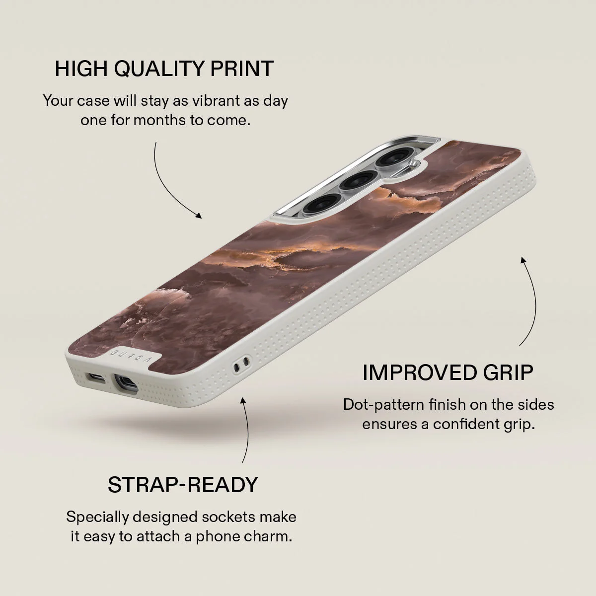 Fire Wood - Brown Marble Samsung Galaxy S26 Case - Image 37