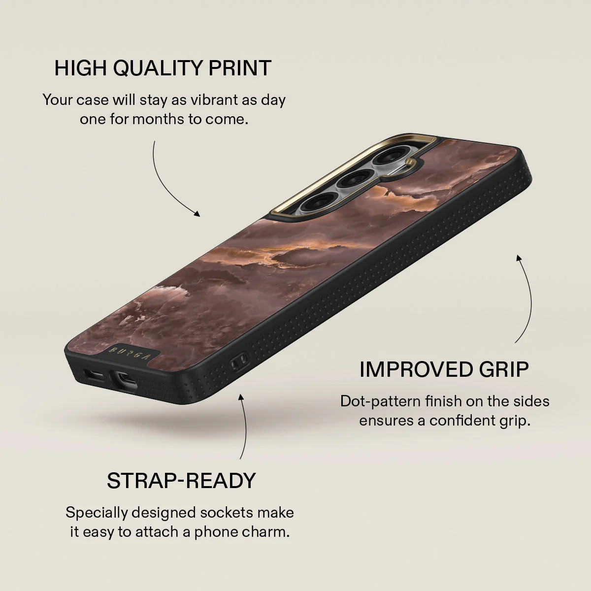 Fire Wood - Brown Marble Samsung Galaxy S26 Case - Image 9