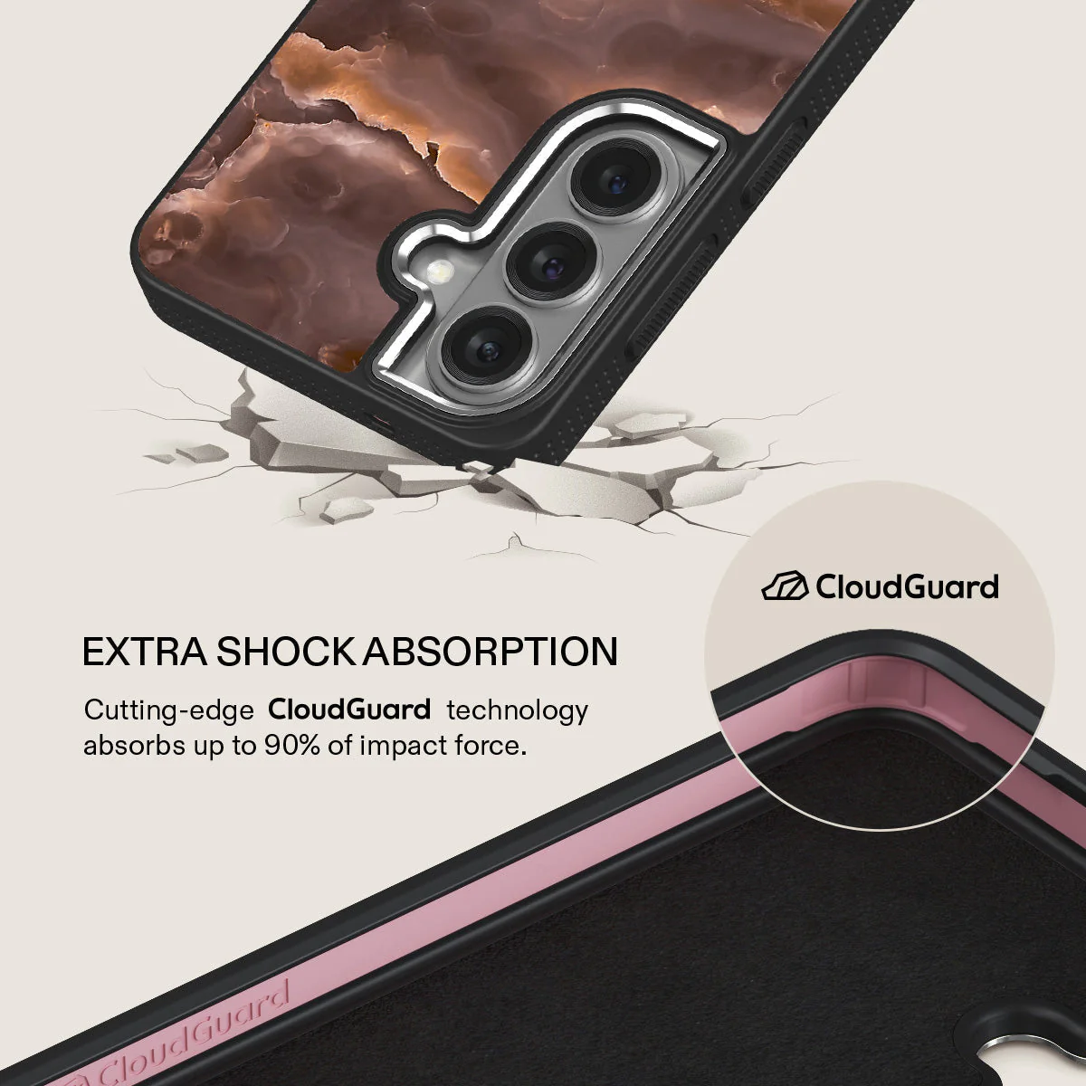 Fire Wood - Brown Marble Samsung Galaxy S26 Plus Case - Image 21