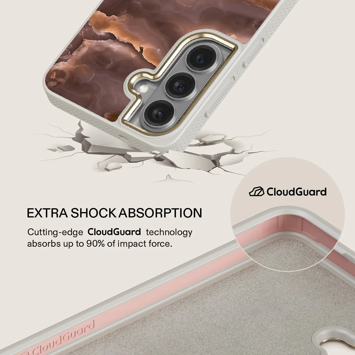 Fire Wood - Brown Marble Samsung Galaxy S26 Plus Case - Image 28