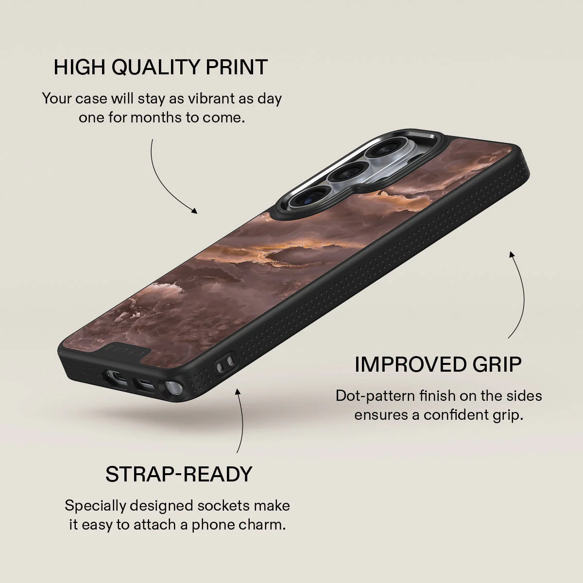 Fire Wood - Brown Marble Samsung Galaxy S26 Ultra Case - Image 16