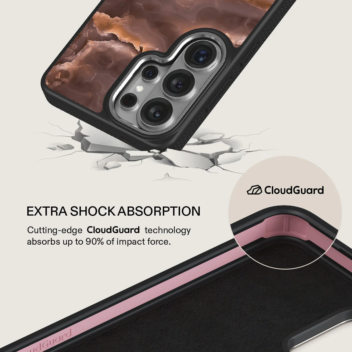 Fire Wood - Brown Marble Samsung Galaxy S26 Ultra Case - Image 21
