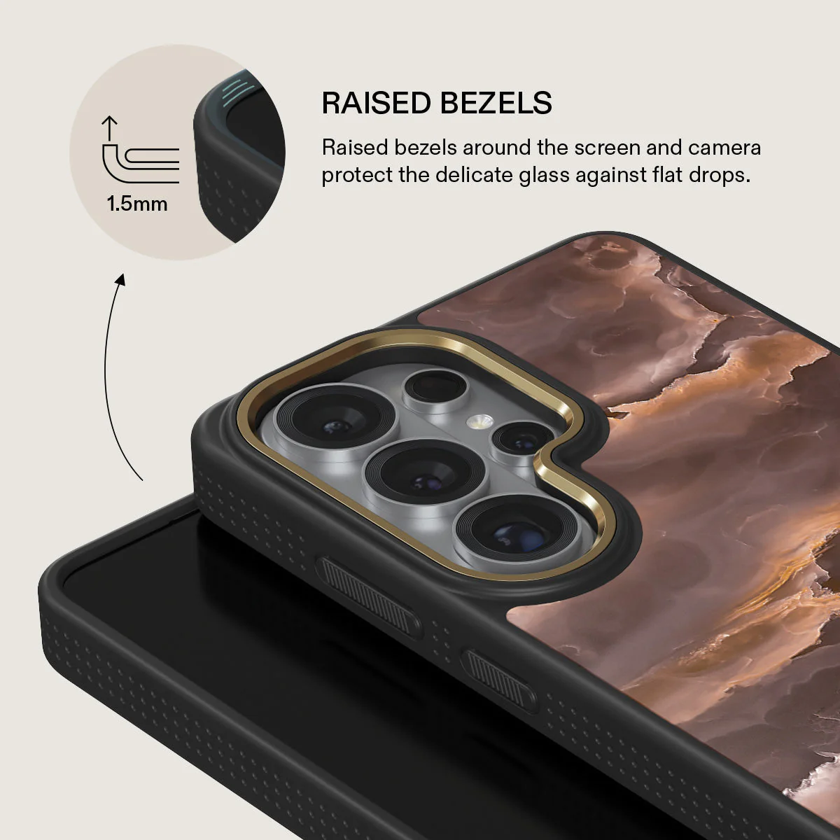 Fire Wood - Brown Marble Samsung Galaxy S26 Ultra Case - Image 8