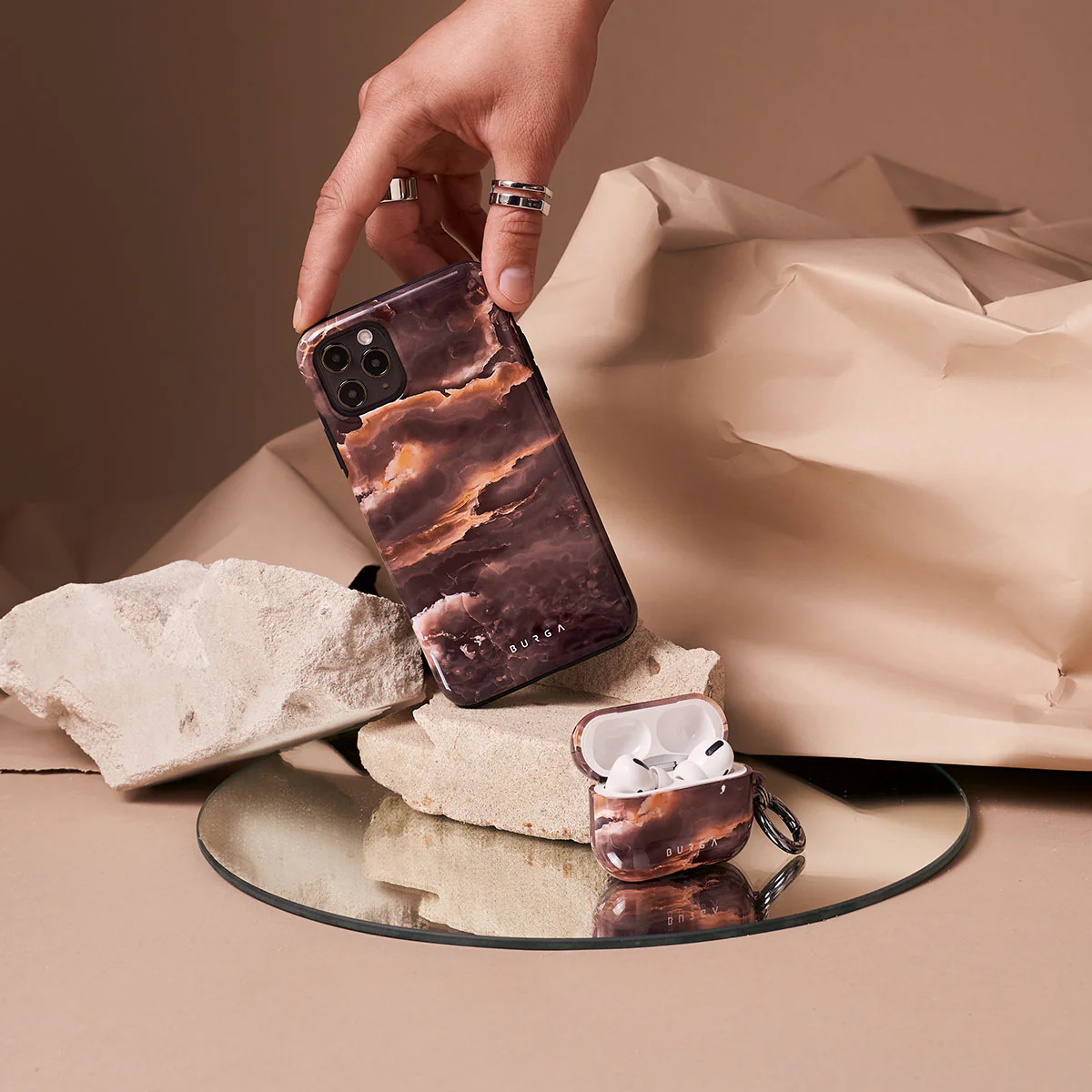 Fire Wood - Brown Marble Xiaomi 15T Case - Image 9