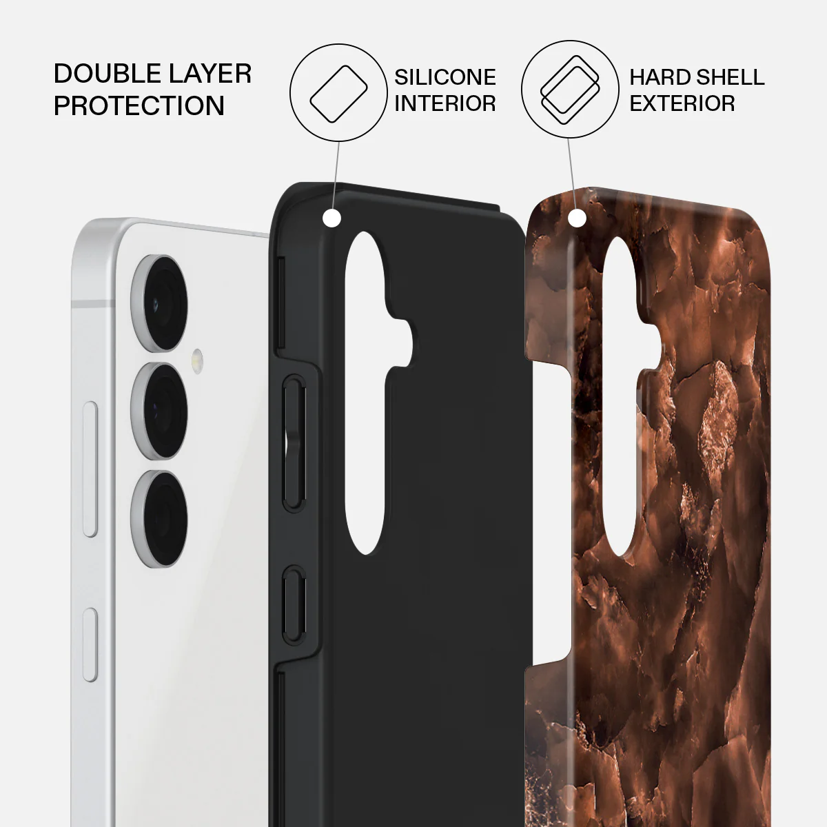 Toasted Chestnut - Brown Samsung Galaxy S25 FE Case - Image 2