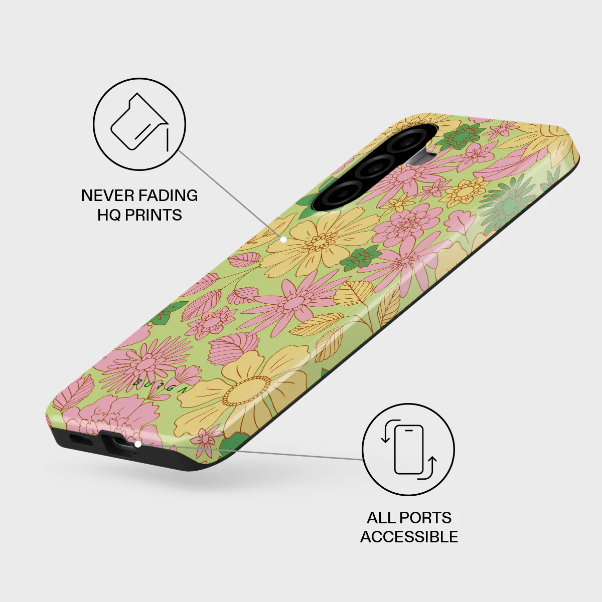 Amalfi Coast - Colorful Floral Samsung Galaxy A57 5G Case - Image 3