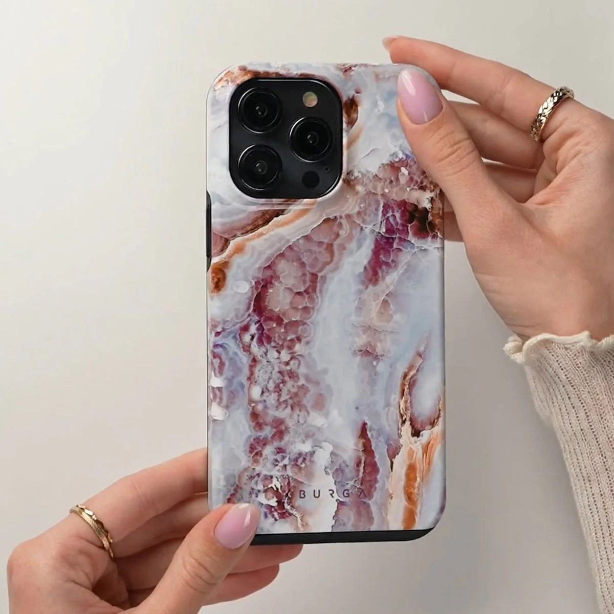 Frozen Leaves - Cute Marble Samsung Galaxy A37 5G Case - Image 5