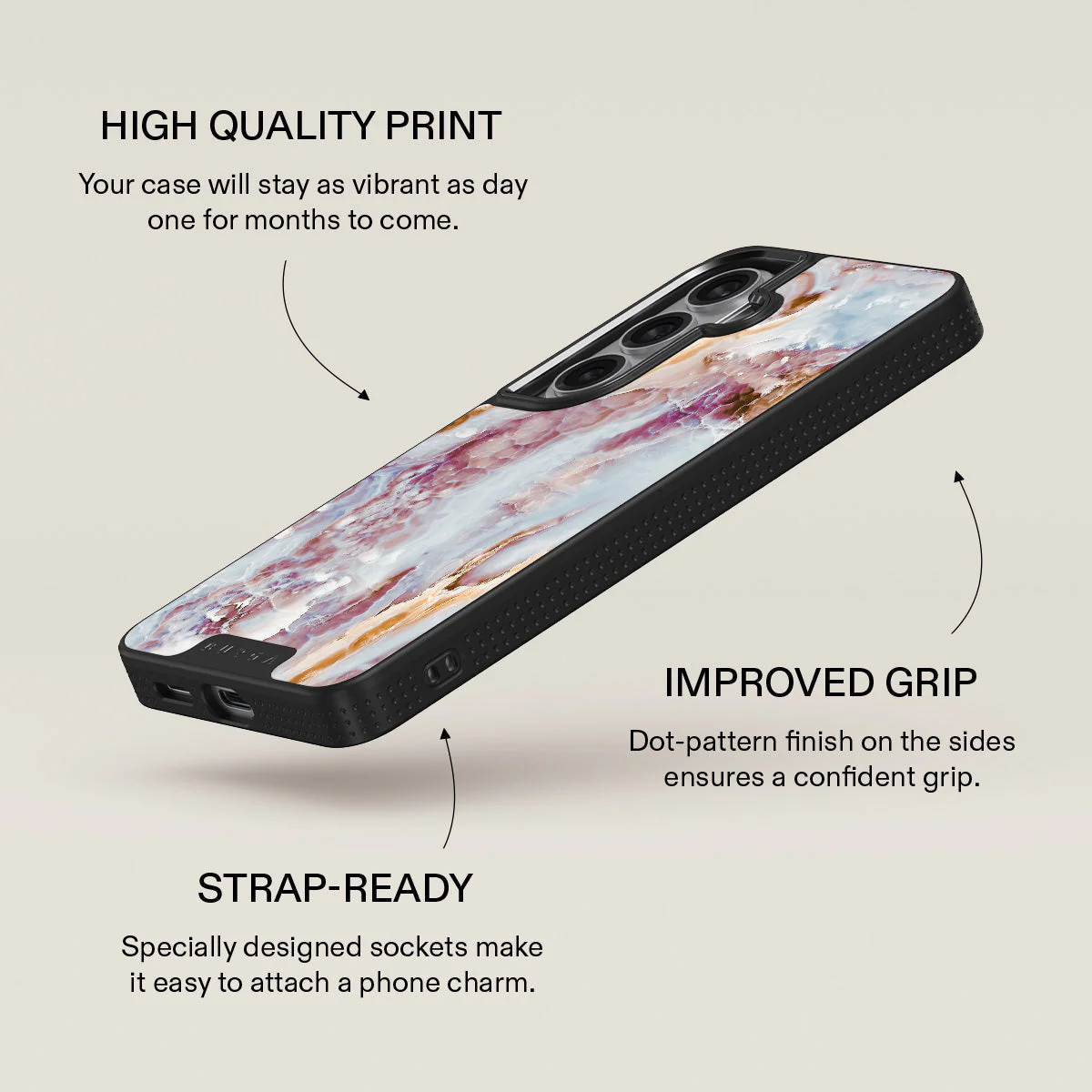 Frozen Leaves - Cute Marble Samsung Galaxy S26 Case - Image 16