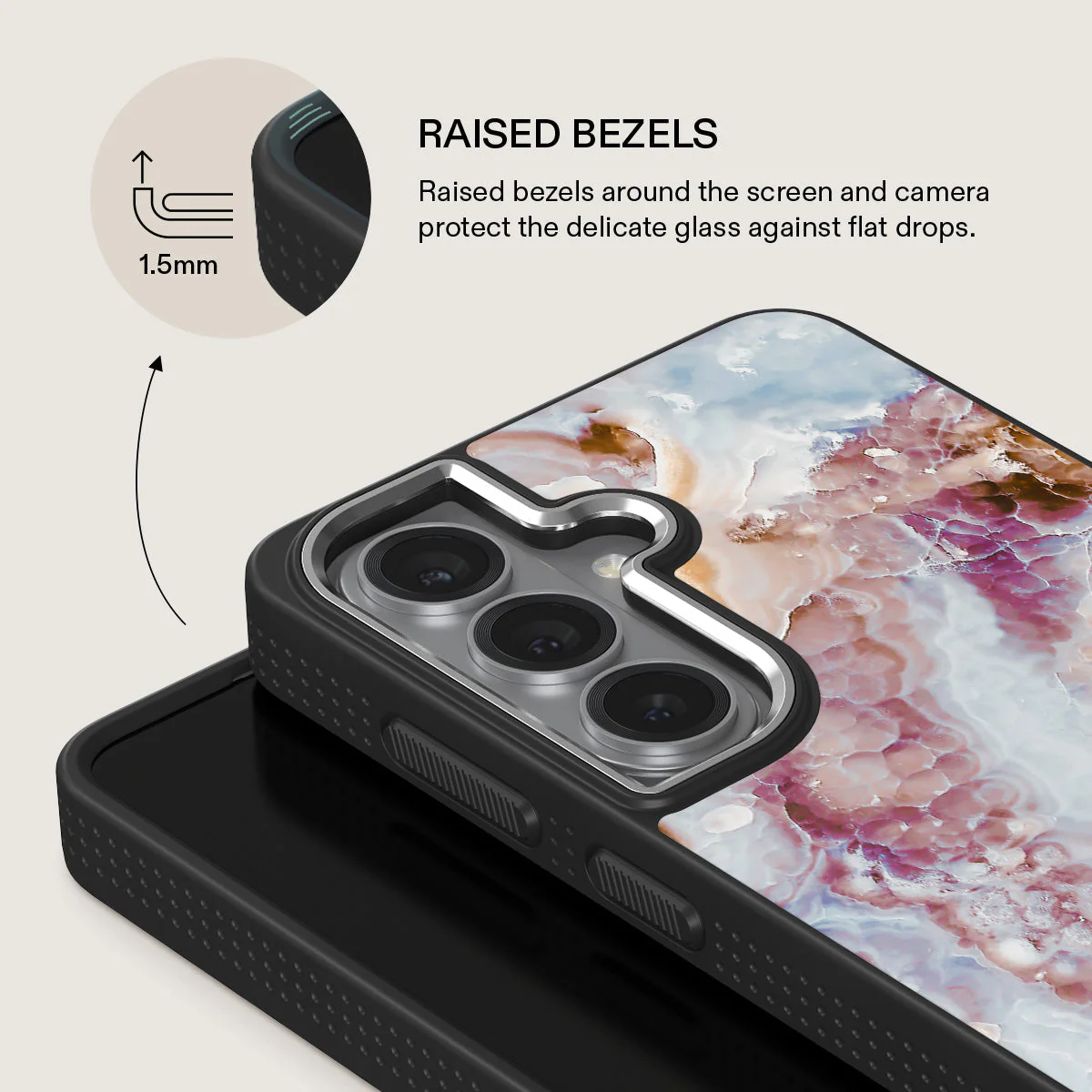 Frozen Leaves - Cute Marble Samsung Galaxy S26 Case - Image 22