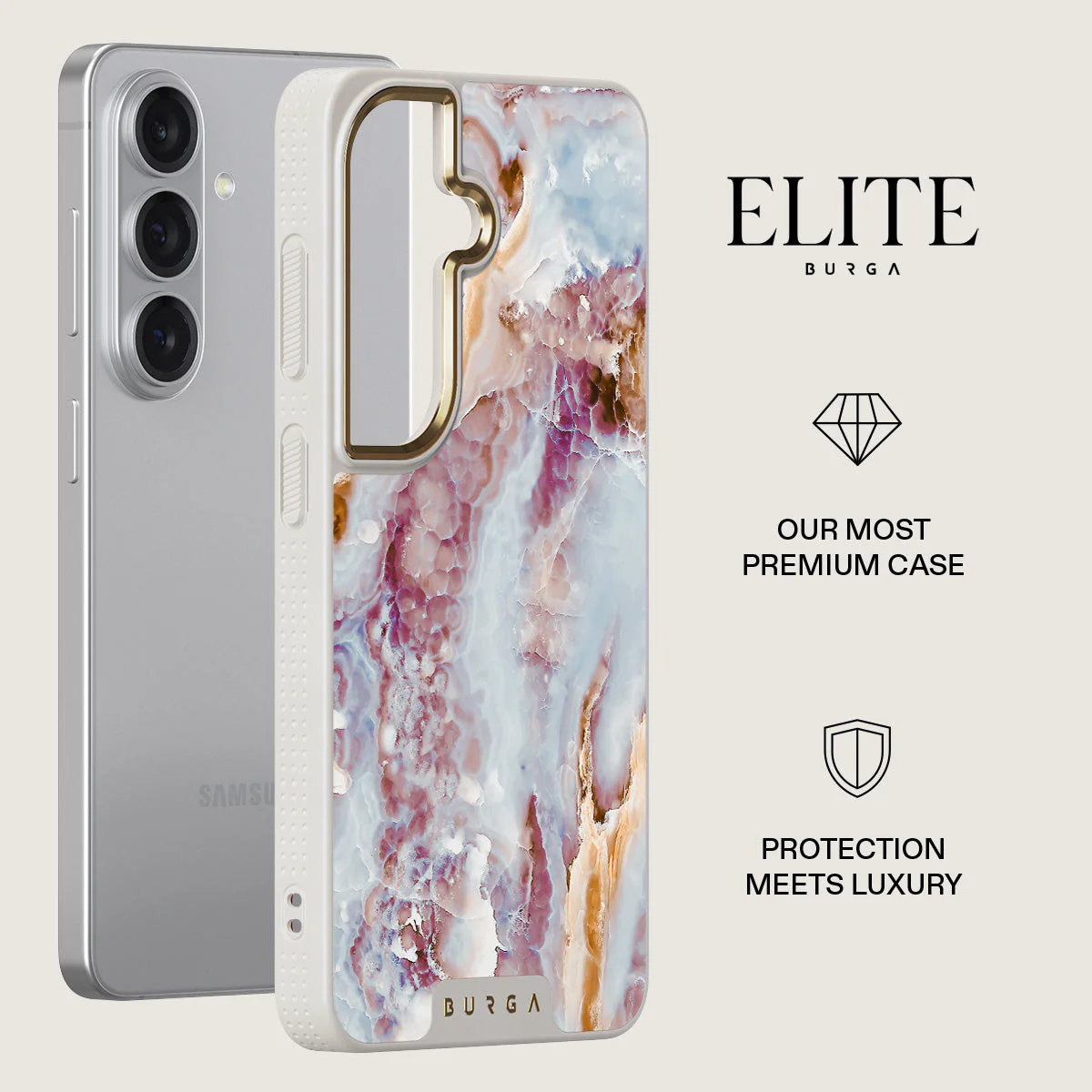 Frozen Leaves - Cute Marble Samsung Galaxy S26 Case - Image 27