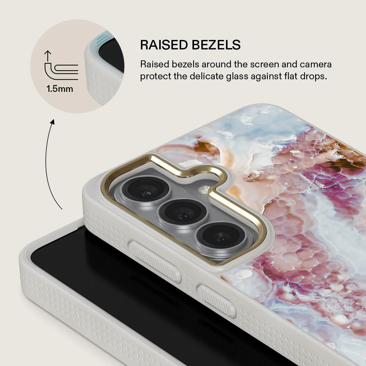 Frozen Leaves - Cute Marble Samsung Galaxy S26 Case - Image 29
