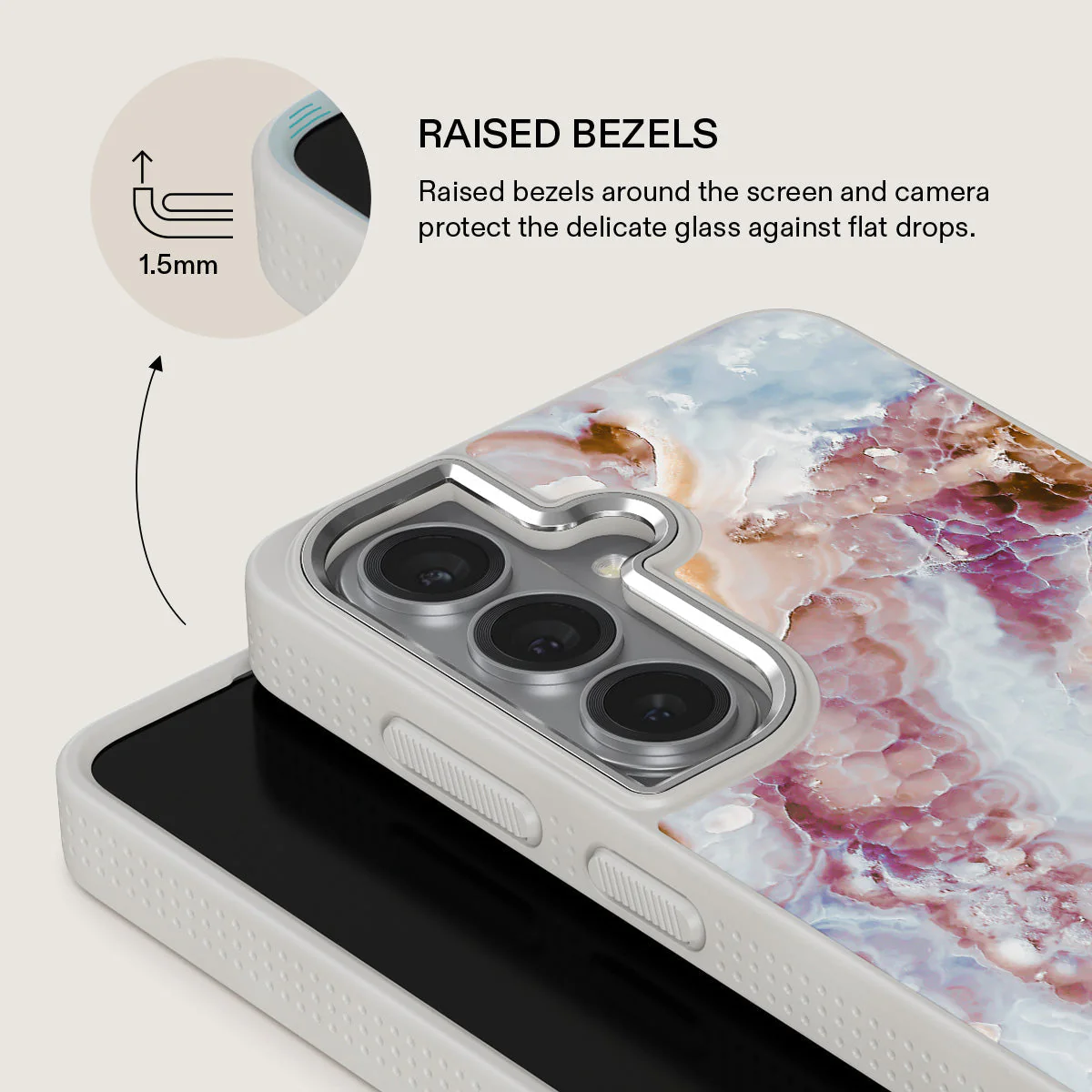 Frozen Leaves - Cute Marble Samsung Galaxy S26 Case - Image 36