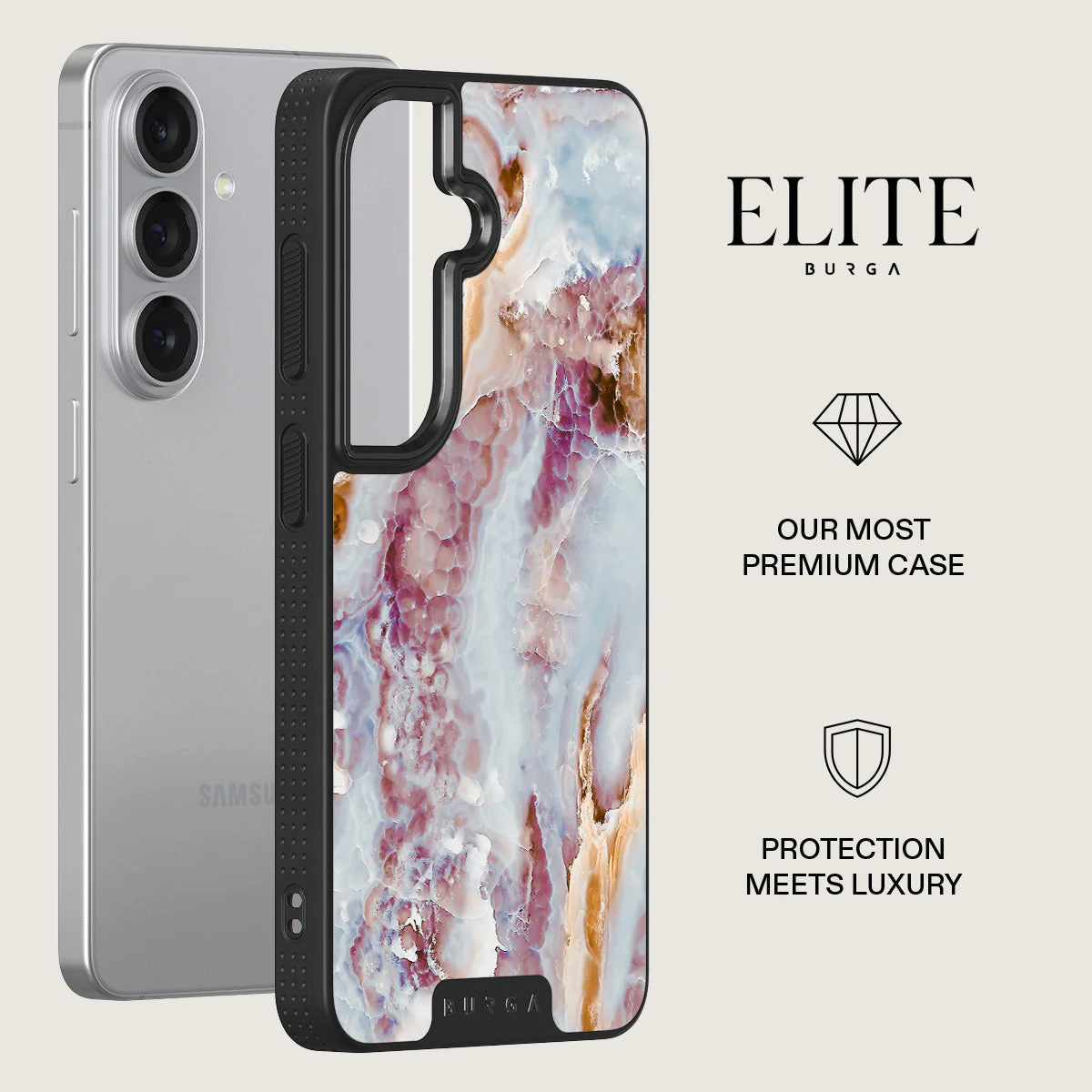 Frozen Leaves - Cute Marble Samsung Galaxy S26 Plus Case - Image 13
