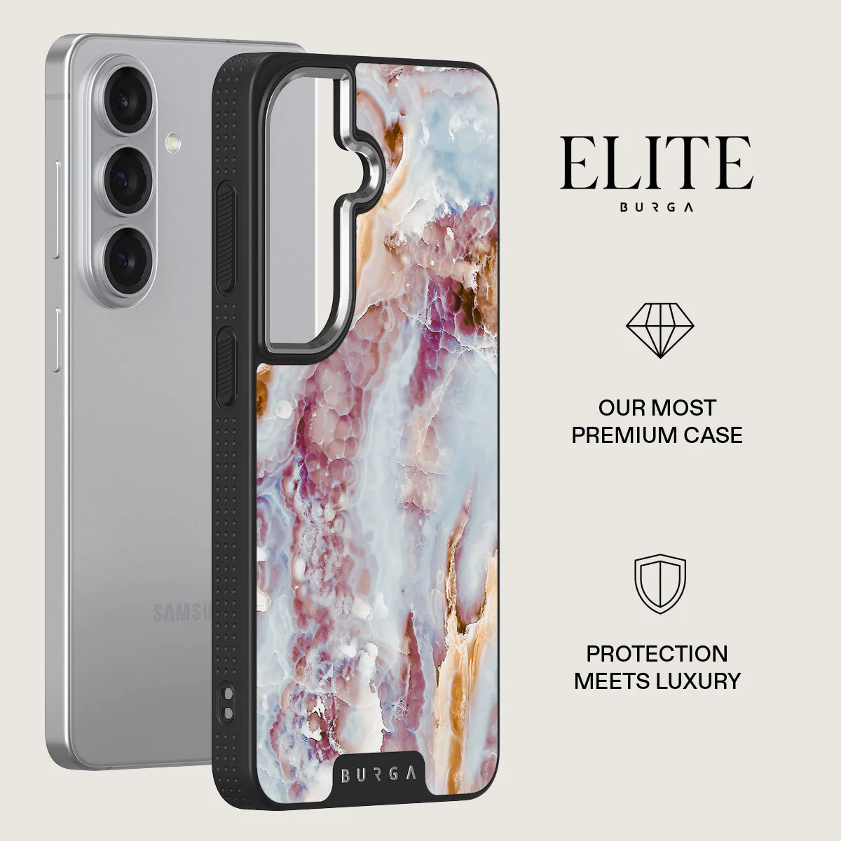 Frozen Leaves - Cute Marble Samsung Galaxy S26 Plus Case - Image 20
