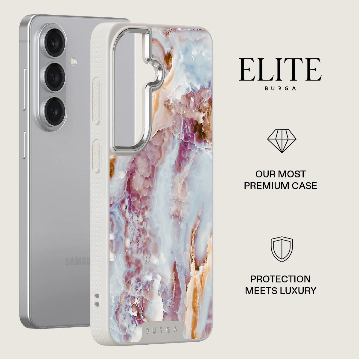 Frozen Leaves - Cute Marble Samsung Galaxy S26 Plus Case - Image 34