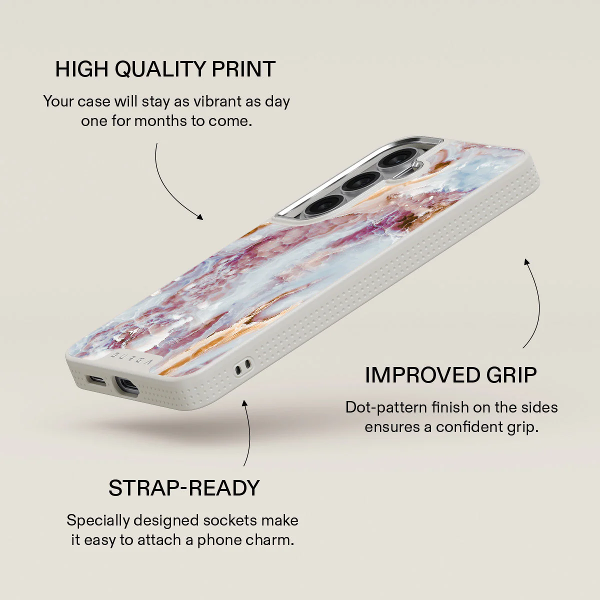 Frozen Leaves - Cute Marble Samsung Galaxy S26 Plus Case - Image 37