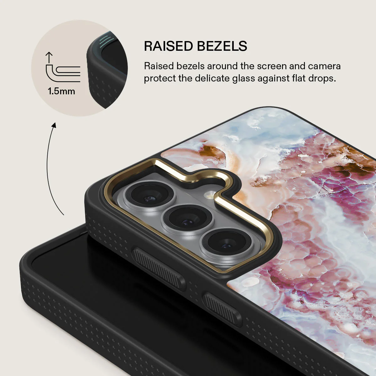 Frozen Leaves - Cute Marble Samsung Galaxy S26 Plus Case - Image 8