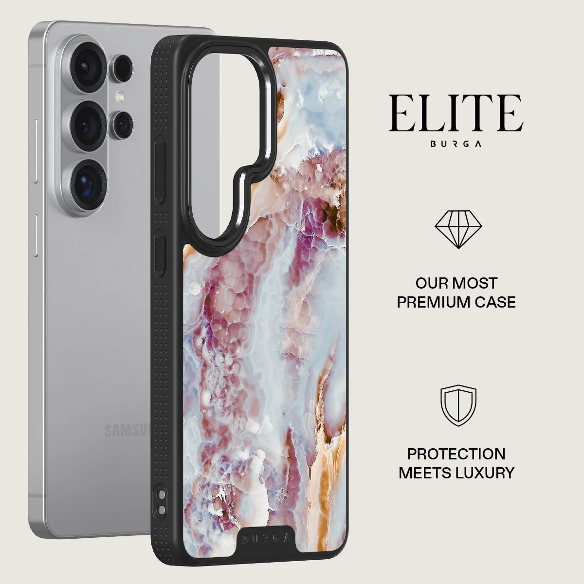 Frozen Leaves - Cute Marble Samsung Galaxy S26 Ultra Case - Image 13