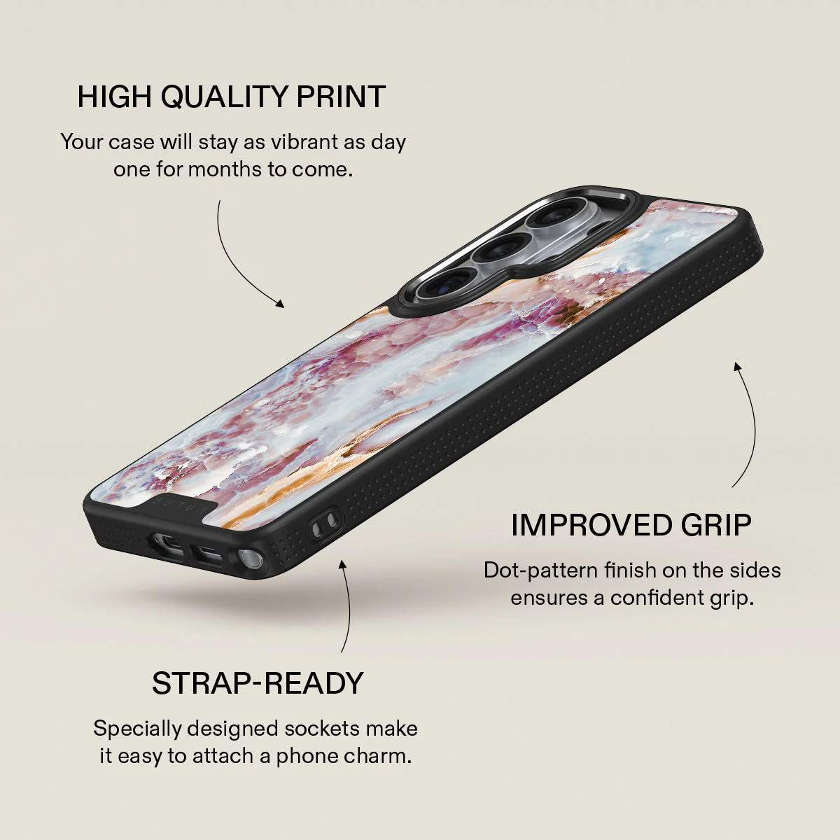 Frozen Leaves - Cute Marble Samsung Galaxy S26 Ultra Case - Image 16