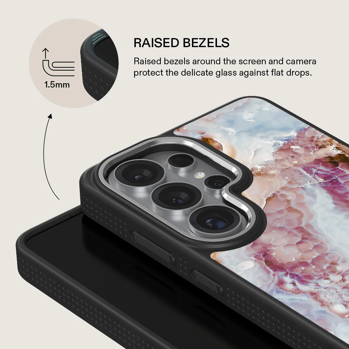 Frozen Leaves - Cute Marble Samsung Galaxy S26 Ultra Case - Image 22