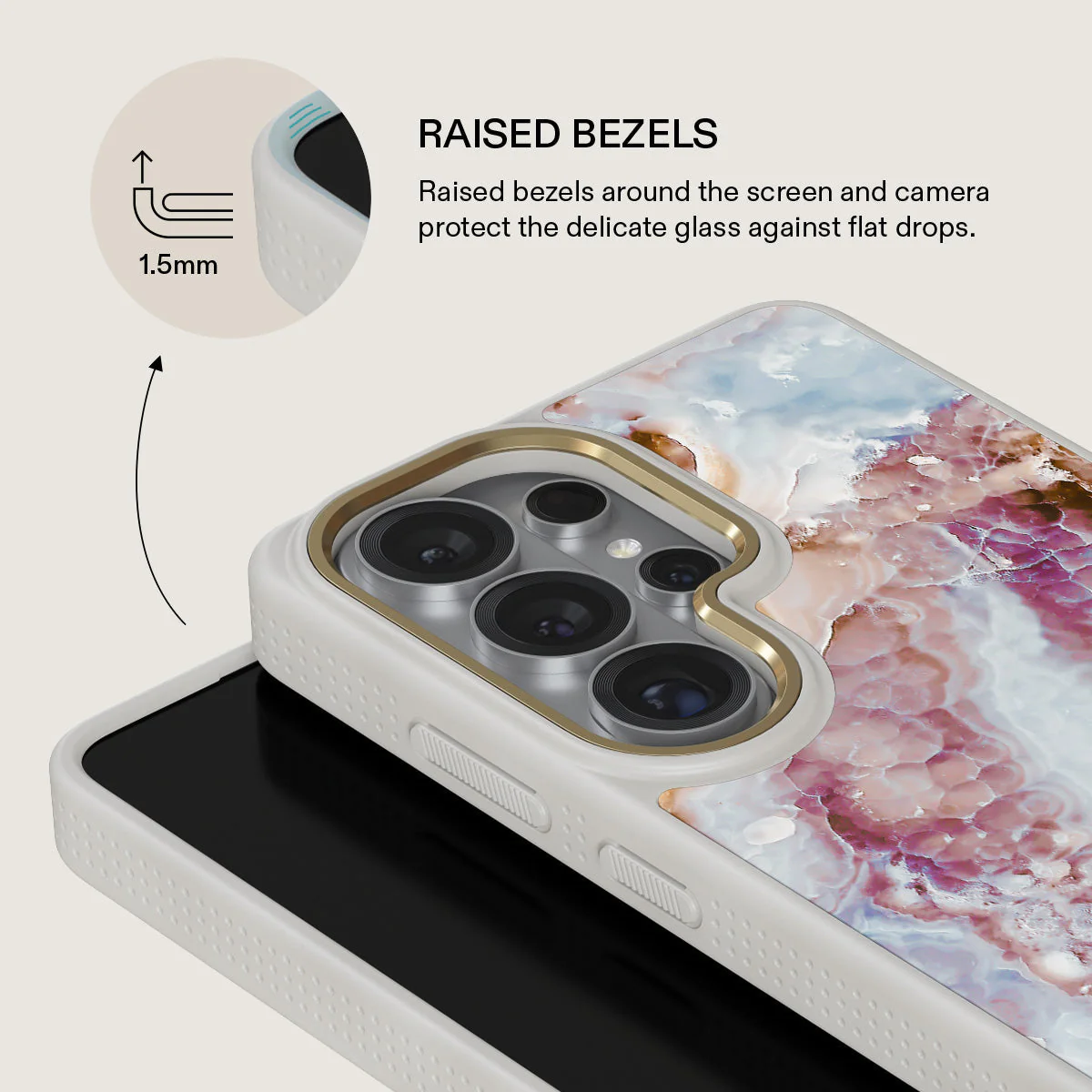 Frozen Leaves - Cute Marble Samsung Galaxy S26 Ultra Case - Image 29