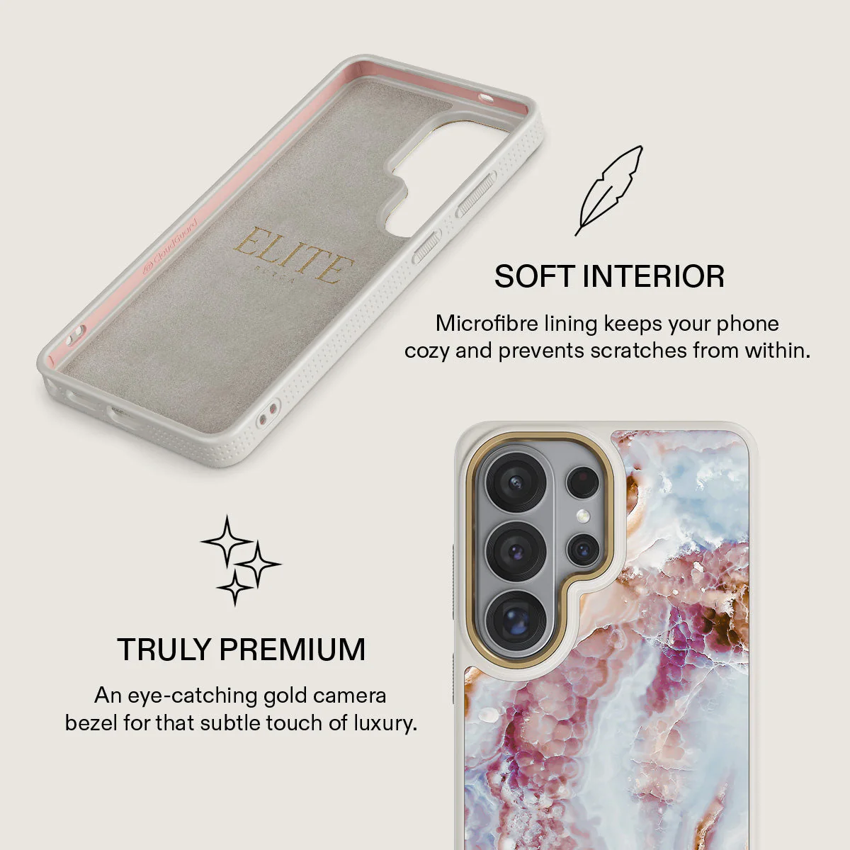 Frozen Leaves - Cute Marble Samsung Galaxy S26 Ultra Case - Image 31