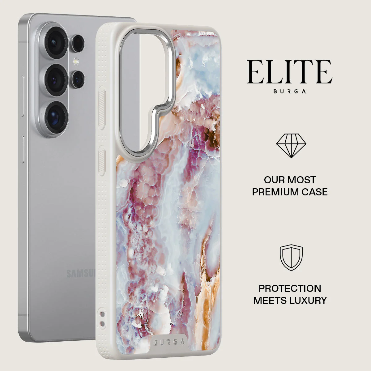 Frozen Leaves - Cute Marble Samsung Galaxy S26 Ultra Case - Image 34