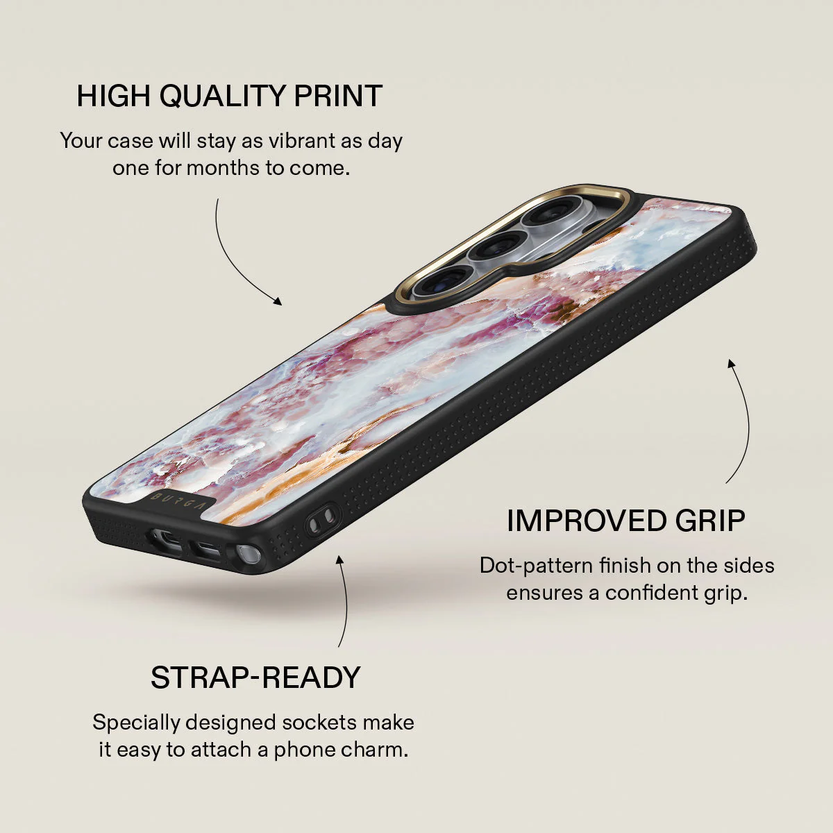 Frozen Leaves - Cute Marble Samsung Galaxy S26 Ultra Case - Image 9