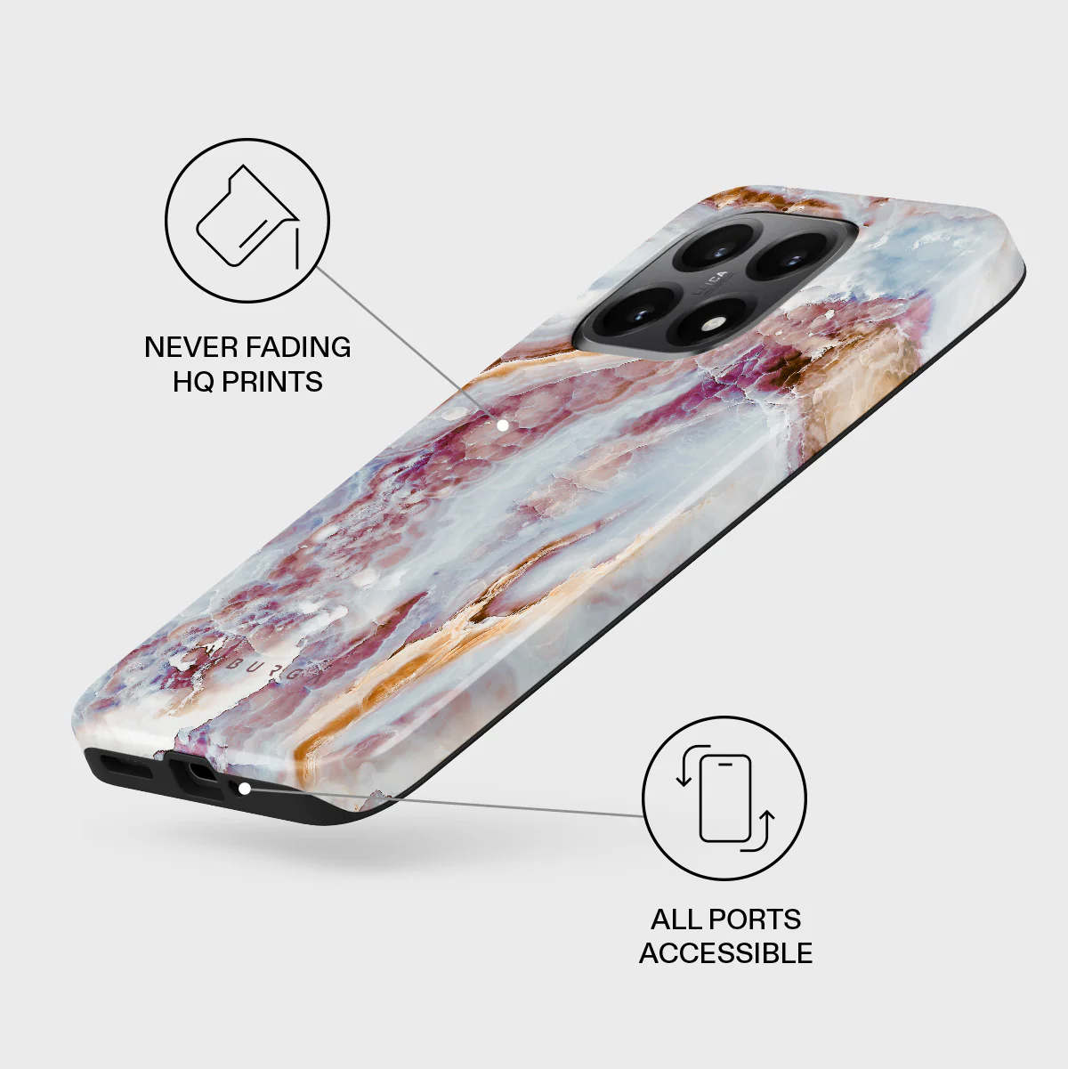 Frozen Leaves - Cute Marble Xiaomi 15T Case - Image 3