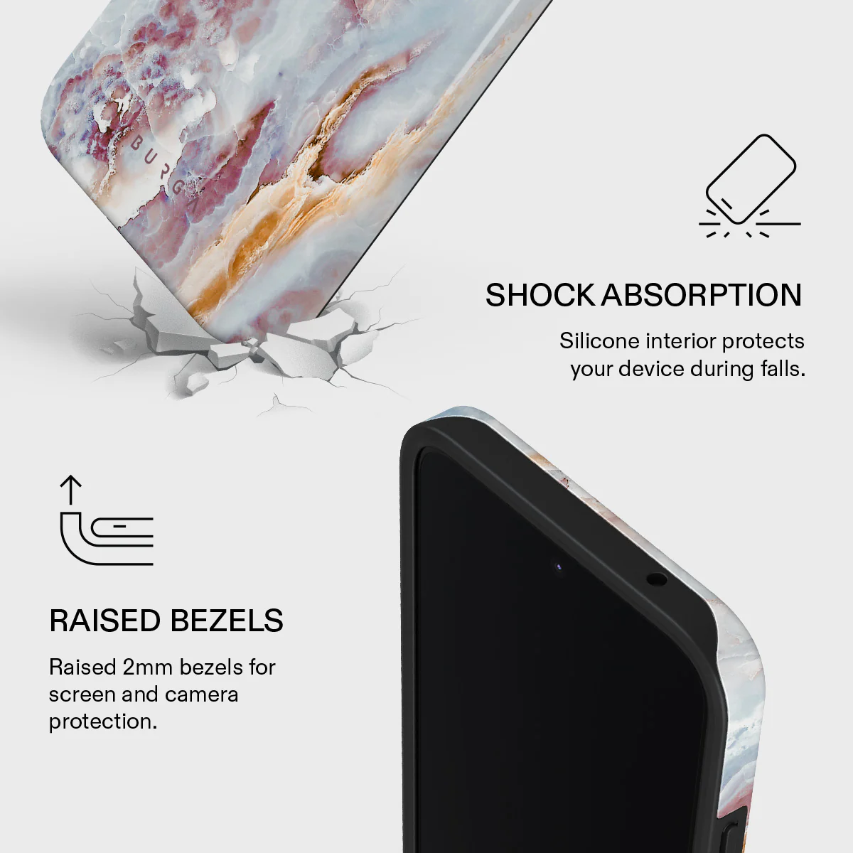 Frozen Leaves - Cute Marble Xiaomi 15T Case - Image 4
