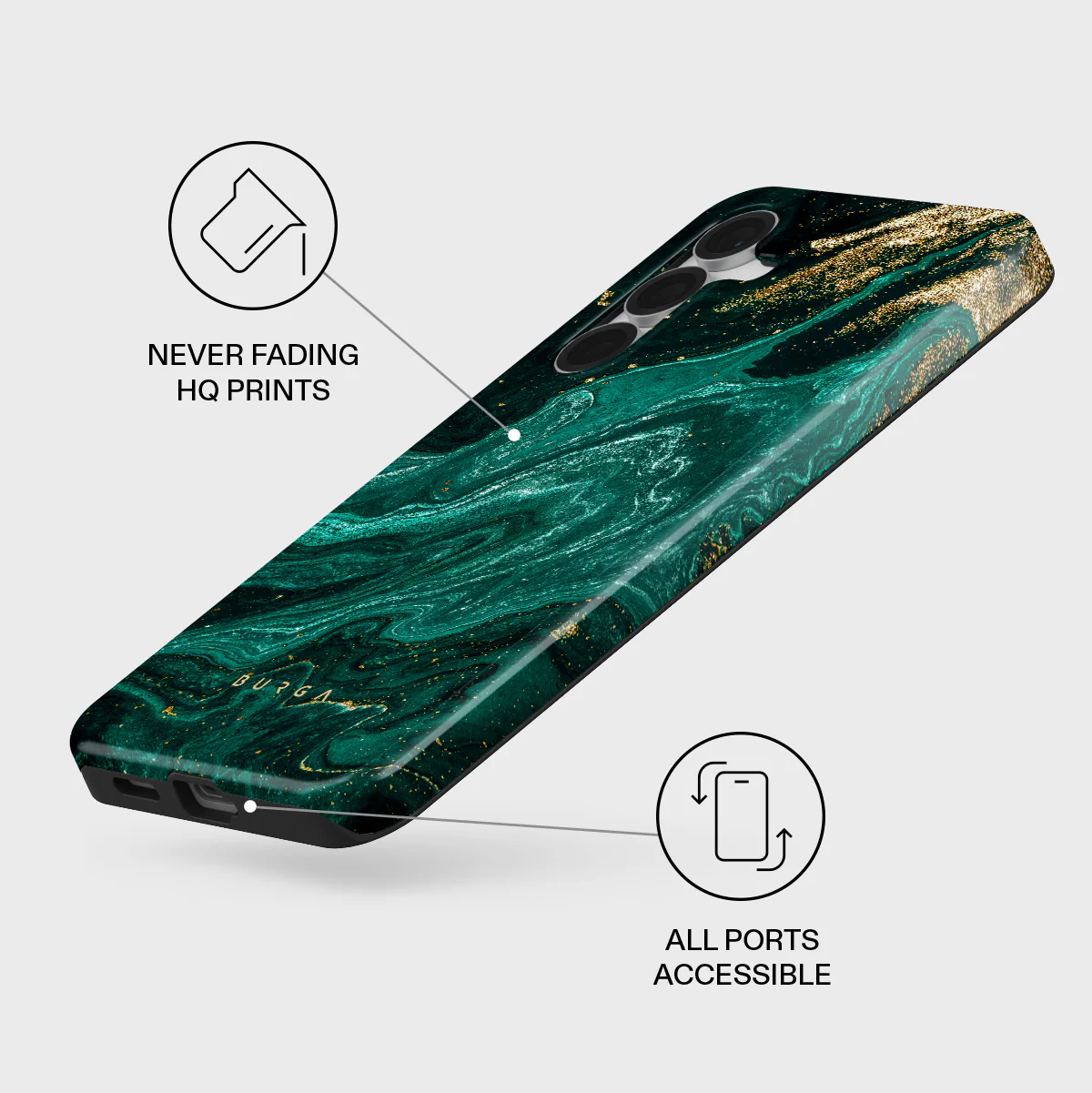 Emerald Pool - Elegant Samsung Galaxy S25 FE Case - Image 3