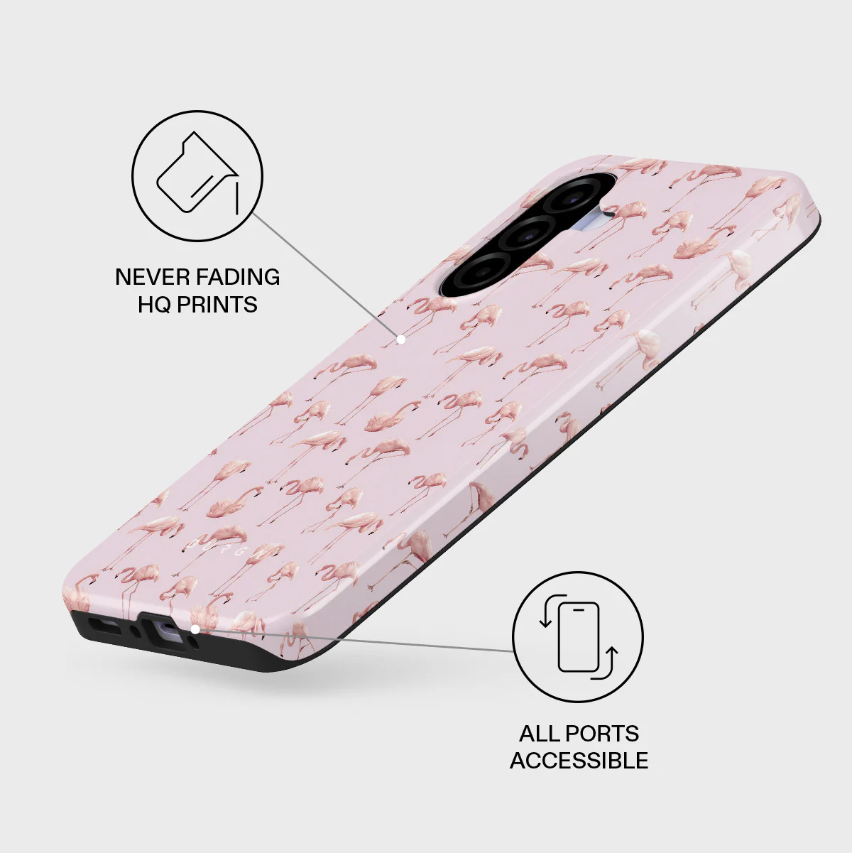 Nostalgic Pink - Flamingos Samsung Galaxy A37 5G Case - Image 3