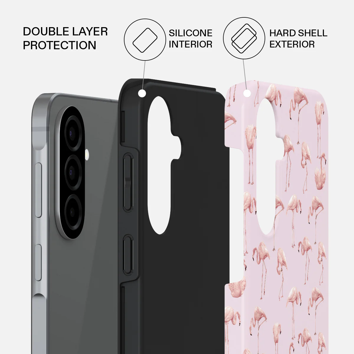 Nostalgic Pink - Flamingos Samsung Galaxy A57 5G Case - Image 2