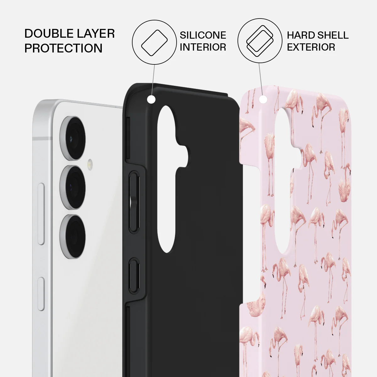 Nostalgic Pink - Flamingos Samsung Galaxy S25 FE Case - Image 2