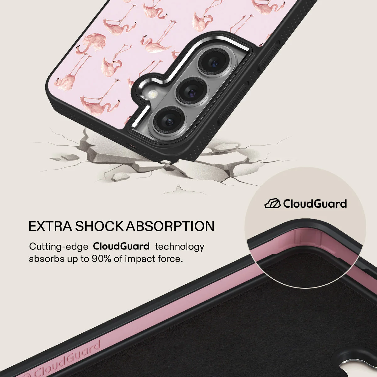 Nostalgic Pink - Flamingos Samsung Galaxy S26 Case - Image 14
