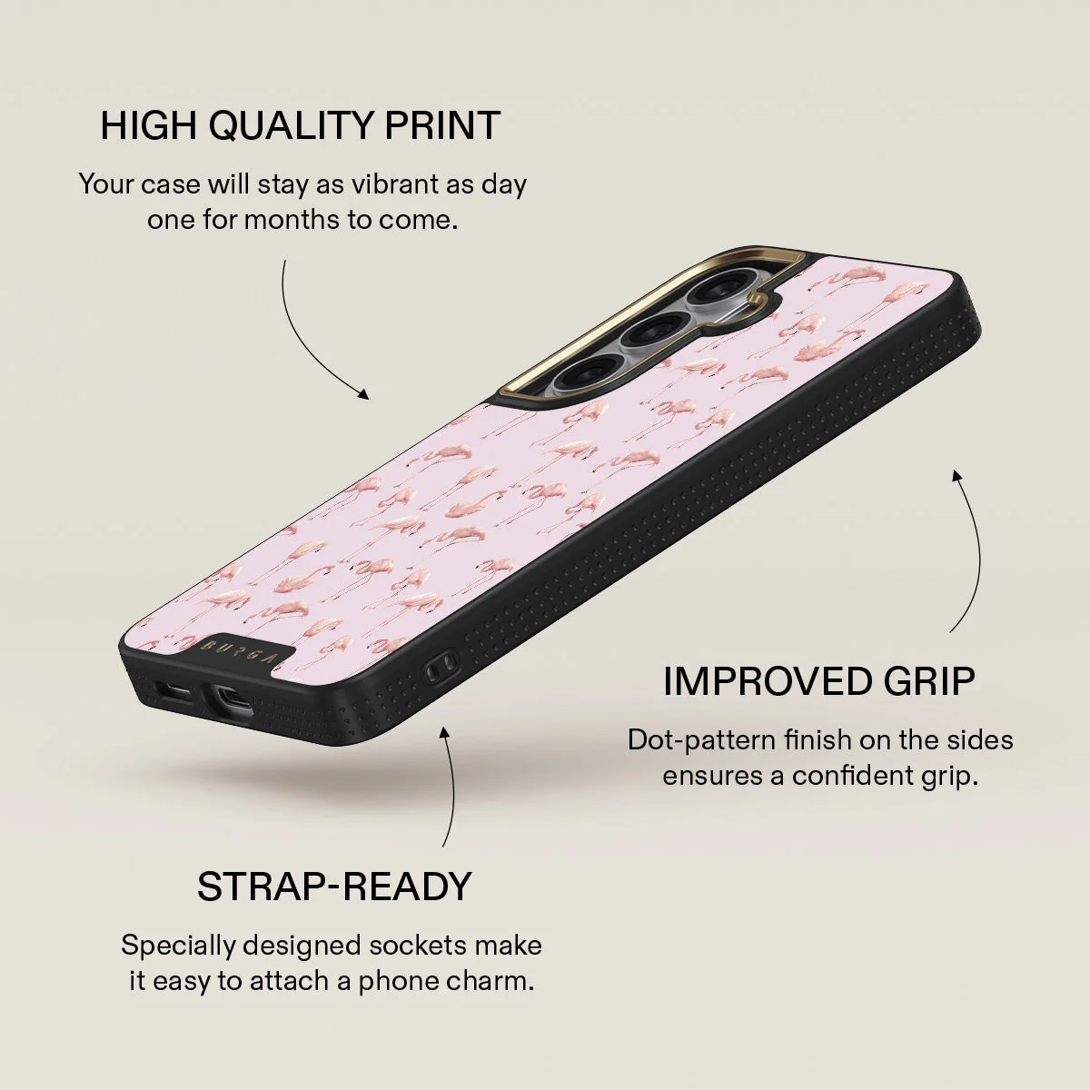 Nostalgic Pink - Flamingos Samsung Galaxy S26 Plus Case - Image 9
