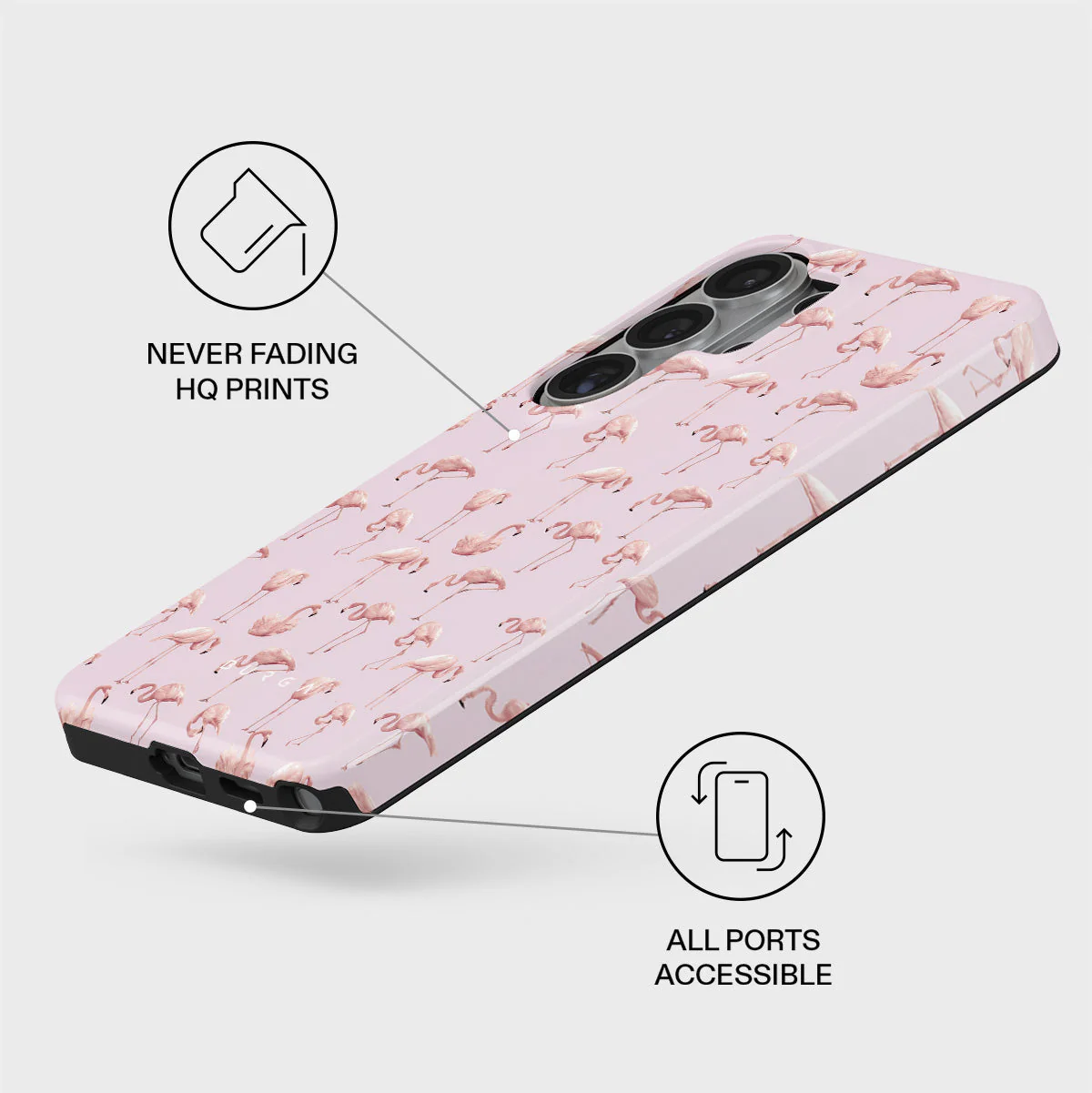 Nostalgic Pink - Flamingos Samsung Galaxy S26 Ultra Case - Image 3