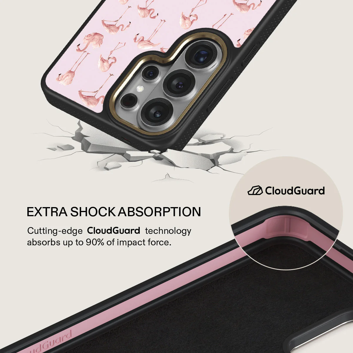 Nostalgic Pink - Flamingos Samsung Galaxy S26 Ultra Case - Image 7