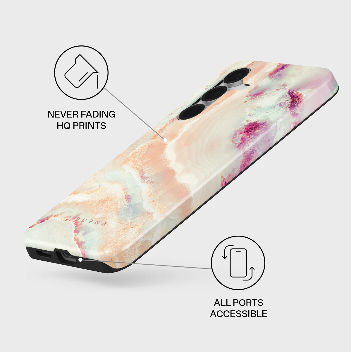 Berry Sorbet - Girly Samsung Galaxy S25 FE Case - Image 3