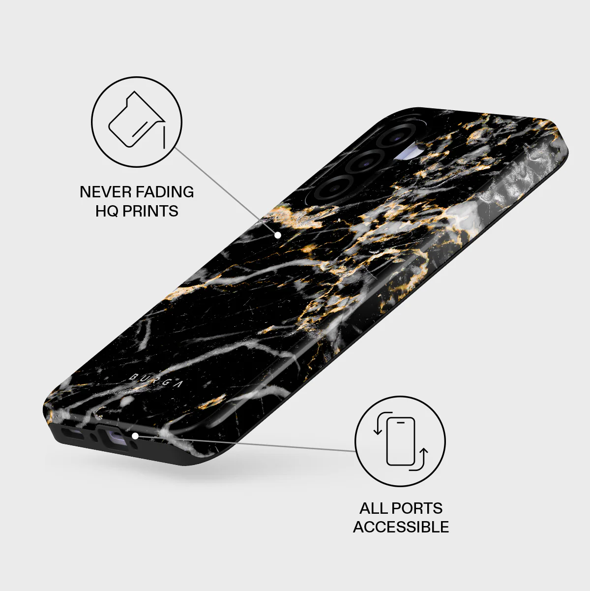 Make A Wish - Gold Marble Samsung Galaxy A37 5G Case - Image 3