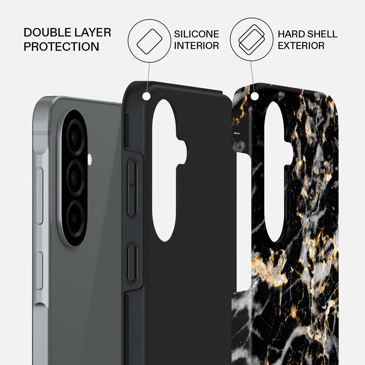 Make A Wish - Gold Marble Samsung Galaxy A57 5G Case - Image 2