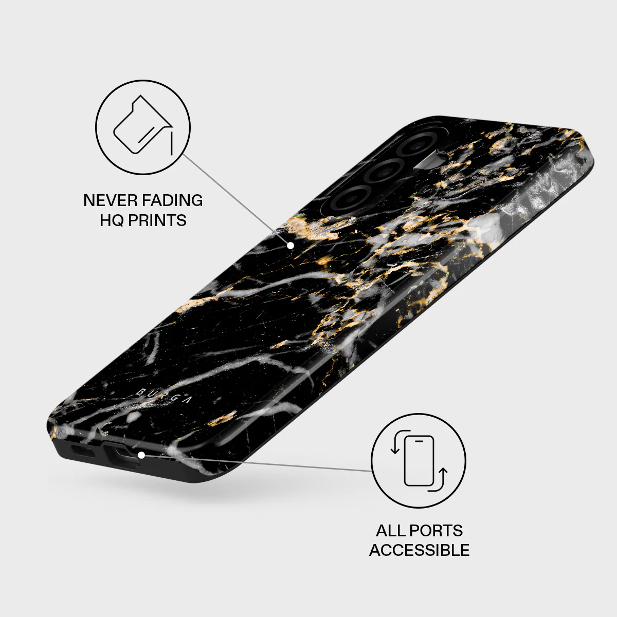 Make A Wish - Gold Marble Samsung Galaxy A57 5G Case - Image 3