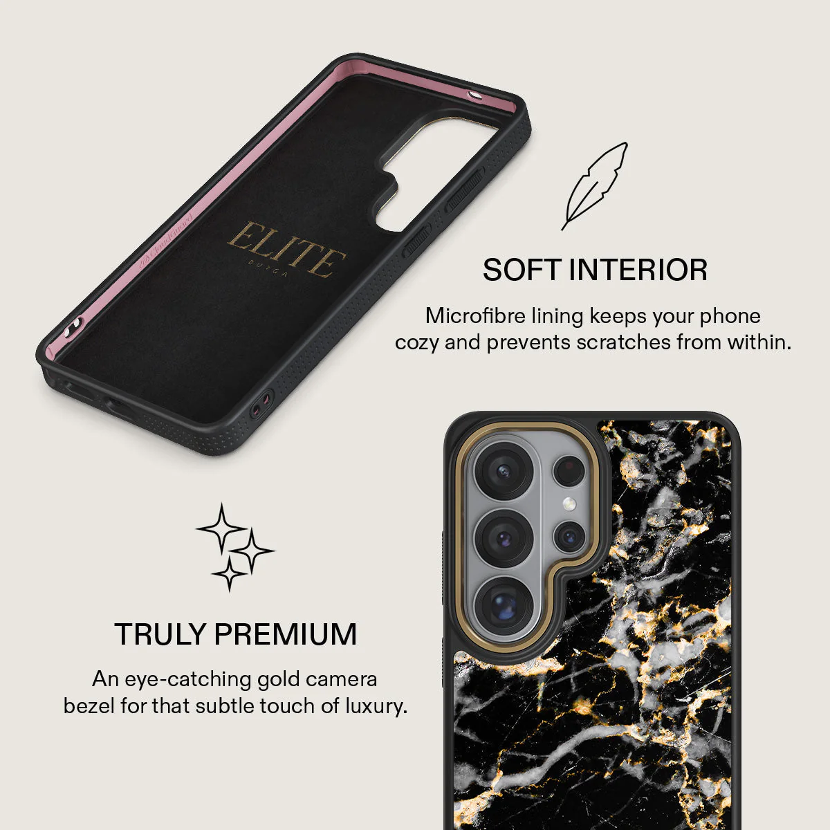 Make A Wish - Gold Marble Samsung Galaxy S26 Ultra Case - Image 10