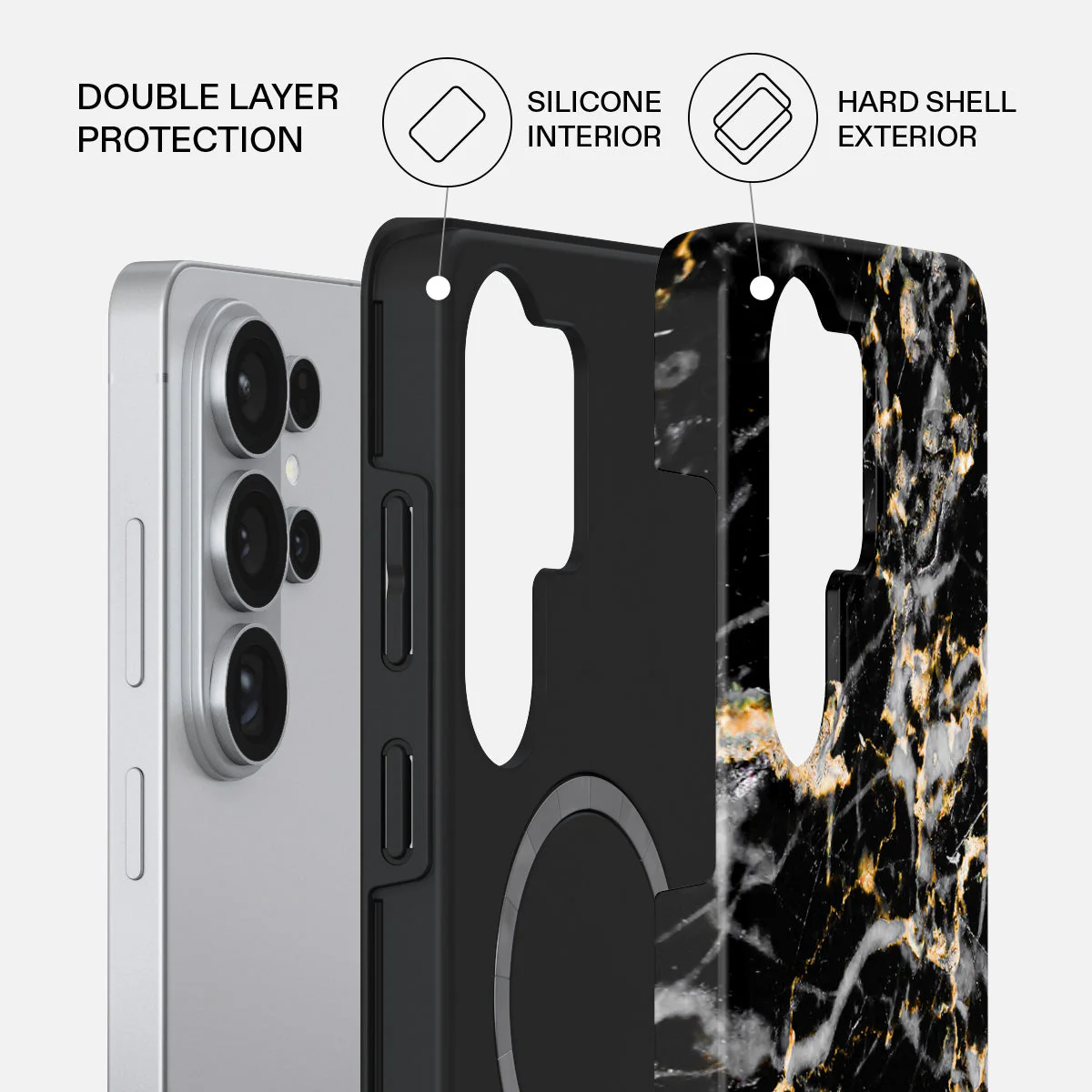 Make A Wish - Gold Marble Samsung Galaxy S26 Ultra Case - Image 2